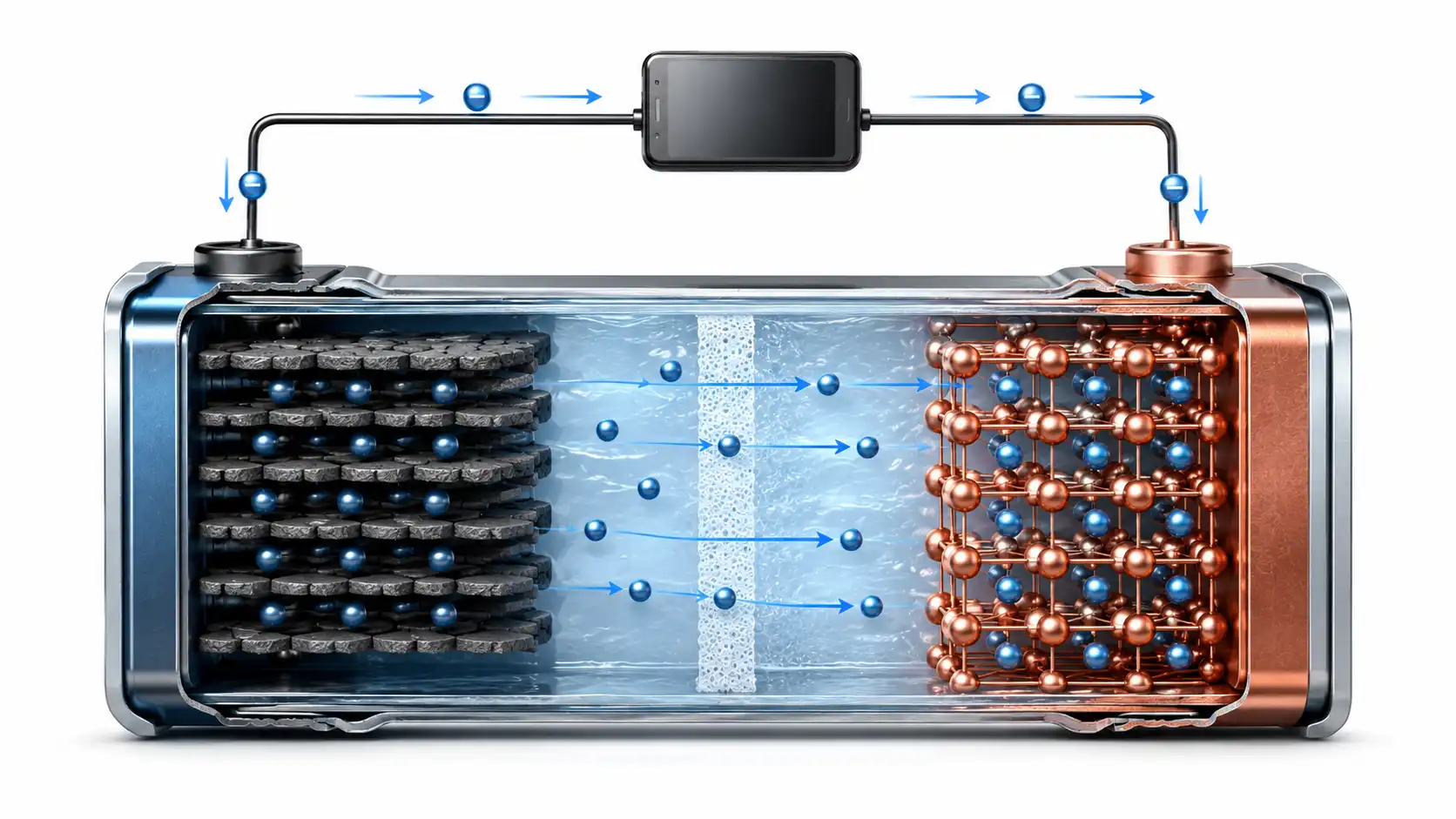 Lithium-ion battery converting chemical energy to electricity Lithium-ion battery converting chemical energy to electricity